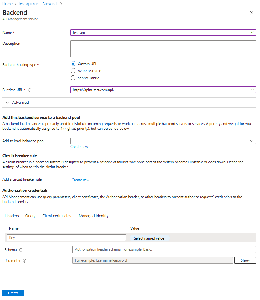 Creating a backend
