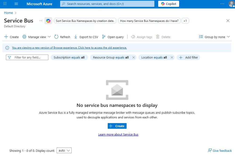 Azure Service Bus Home